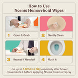 Norms Big Sheets Medicated Hemorrhoid Wipes – Wipe Outs (Individually Wrapped)