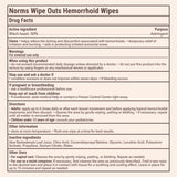 Norms Big Sheets Hemorrhoid Wipes – Wipe Outs (24ct, Individually Wrapped)