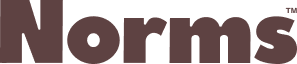 Logo of 'Norms' in brown text on a white background